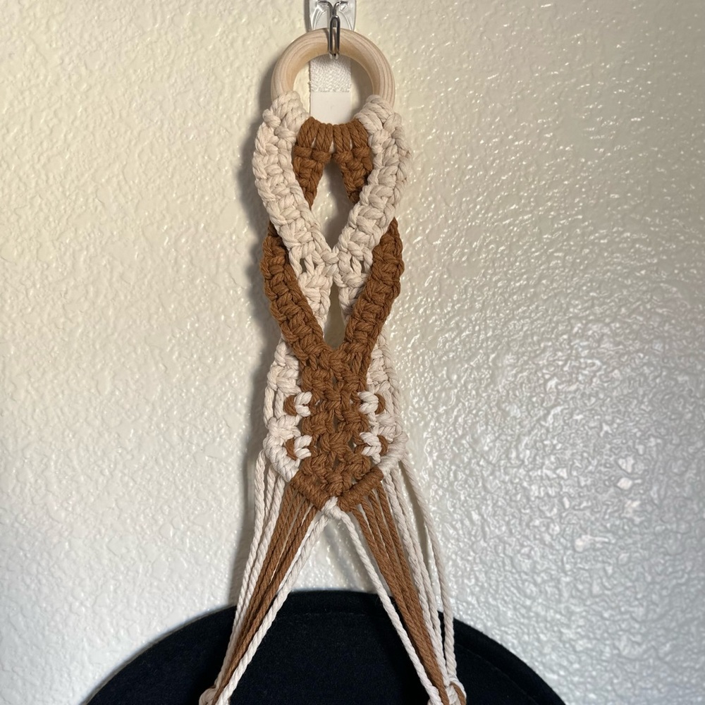 Handmade Macrame Hat Hanger / Organizer / Decor / Artwork